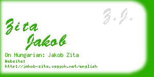 zita jakob business card